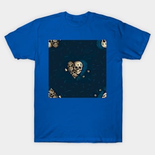 Blue Tattoo Skull T-Shirt